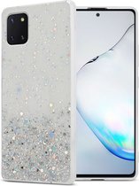 Cadorabo Hoesje geschikt voor Samsung Galaxy A81 / NOTE 10 LITE / M60s in Transparant met Glitter - Beschermhoes van flexibel TPU silicone met fonkelende glitters Case Cover Etui