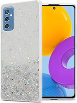 Cadorabo Hoesje voor Samsung Galaxy M52 5G in Transparant met Glitter - Beschermhoes van flexibel TPU silicone met fonkelende glitters Case Cover Etui