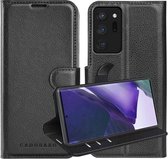 Cadorabo Hoesje voor Samsung Galaxy NOTE 20 ULTRA in PHANTOM ZWART - Beschermhoes met magnetische sluiting, standfunctie en kaartvakje Book Case Cover Etui