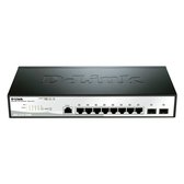8x 10/100/1000BASE-T RJ-45 + 2x 100/1000 Mbps SFP, 20 Gbps, 14.88 Mpps, 8K MAC, 280 x 126 x 44 mm