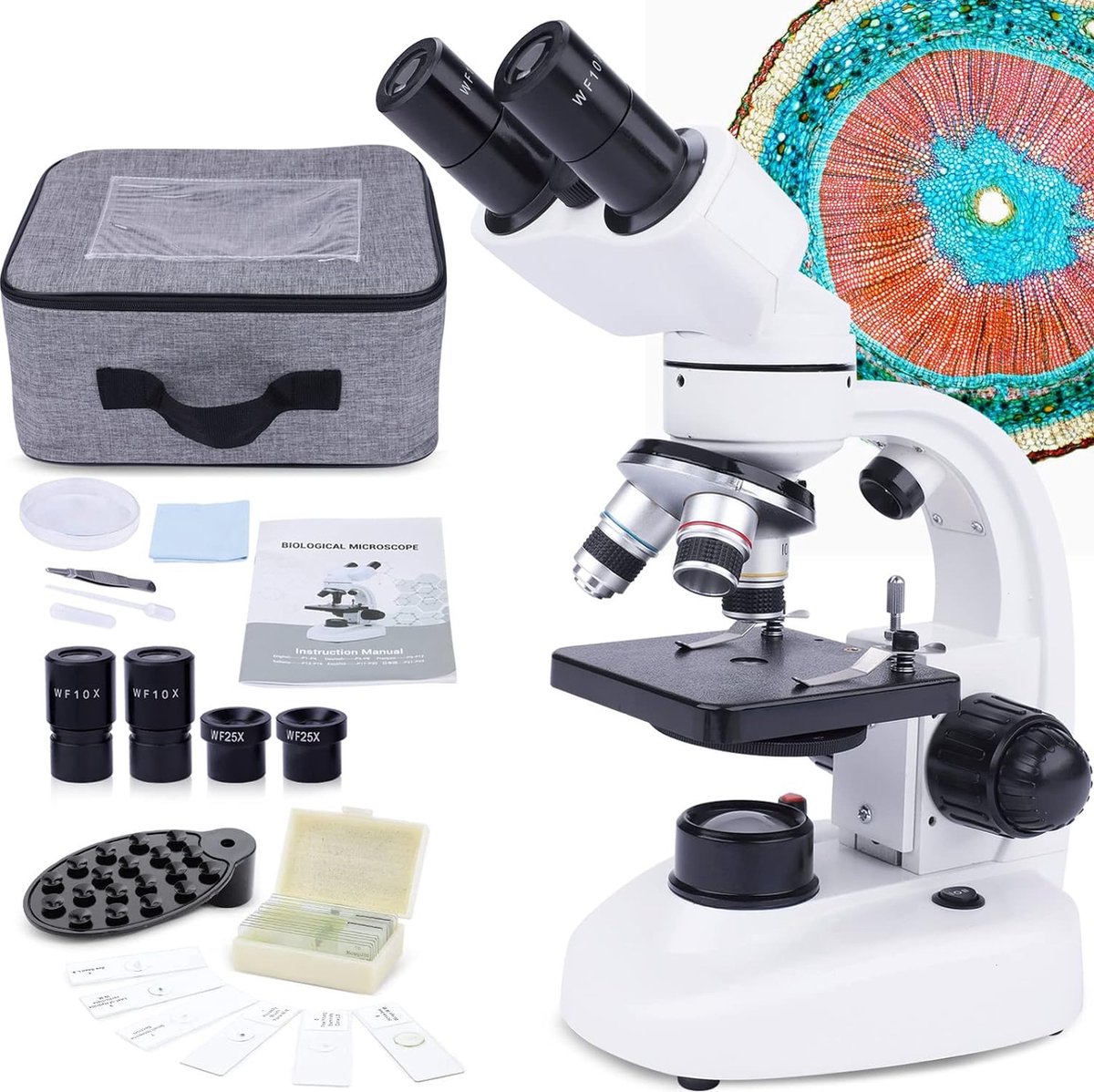 MAXLAPTER - Binoculaire Microscoop voor Volwassenen - 40X-1000X