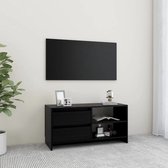 vidaXL TV-meubel - Hout - 80 x 31 x 39 cm - Zwart - Kast