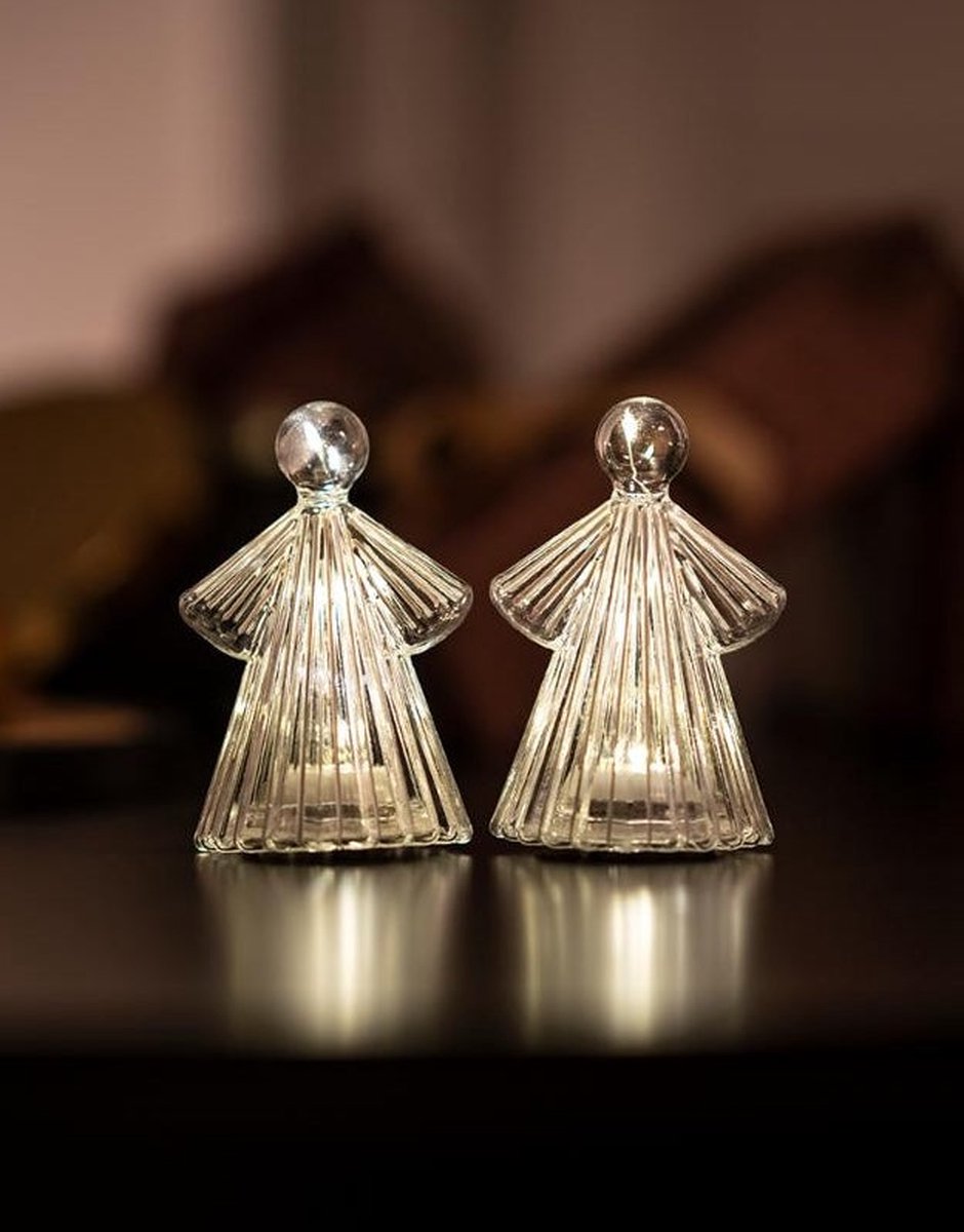 Sirius - LED-engelen 'Alberte' - Set van 2