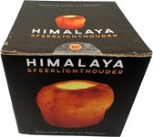 Himalaya zoutsteen Waxinelichthouder - theelichthouder - zoutlamp - 8 x 8 cm - 2 stuks