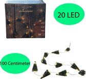 Verlichting LED Kerstboom - 20 LED - 100 Centimeter - Kerstboompjes - Met Timer - Binnenverlichting - Batterij
