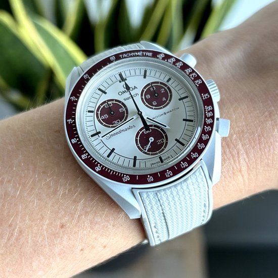 MoonSwatch horlogebandje - Grijs Tailor Fit - Rubber Watch Strap