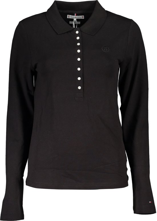 Tommy Hilfiger Zwarte Katoenen Dames Polo Shirt bol