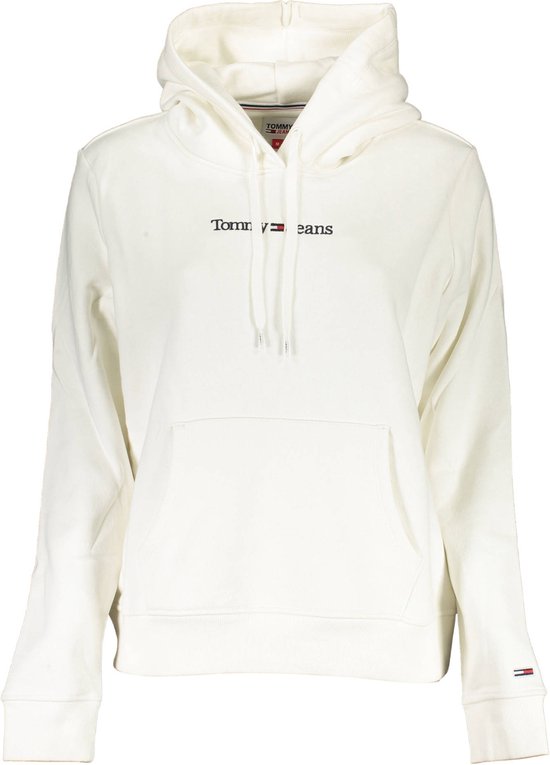 Tommy Jeans - Sweats à Sweats à capuche pour femmes Reg Serif Linear Hoodie - Wit - Taille S