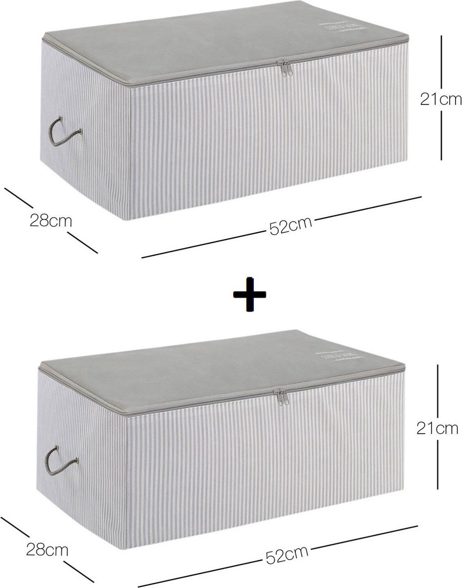 Lifewit Opbergbakken onder het bed, 2 stuks, 40 l
