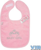 VIB® - Slabbetje Luxe velours - Baby Girl - Babykleertjes - Baby cadeau