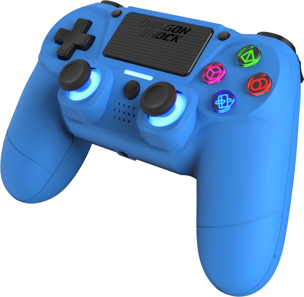 DragonShock - MIZAR BT - Draadloze Controller Blauw - Geschikt voor PS4, PC en Mobile