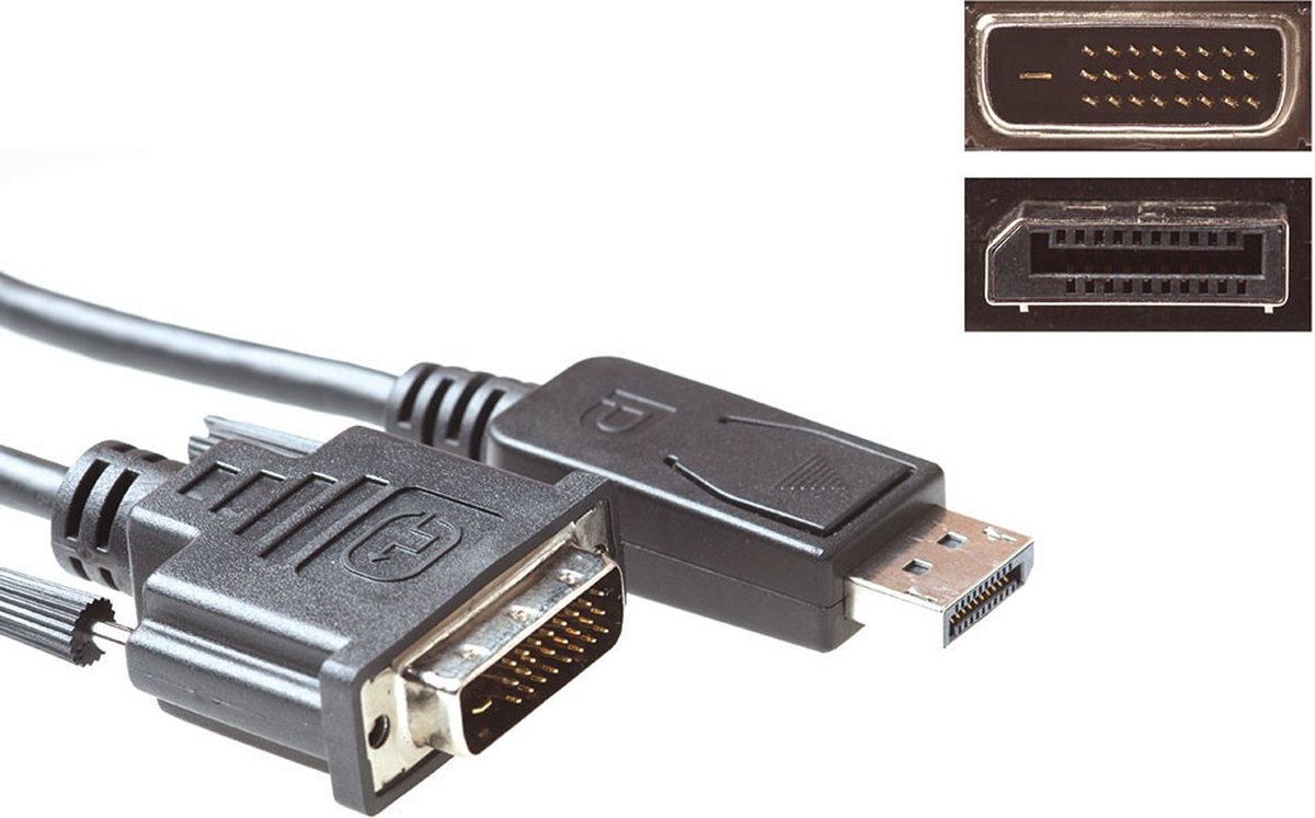 ACT AK3998 Verloopkabel DisplayPort Male/DVI Male - 5 meter