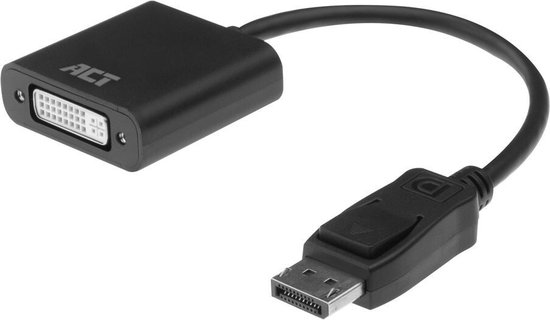 ACT DisplayPort male naar DVI kabel (DVI-D Dual Link) female adapter, Full HD 60Hz, 15cm aansluitkabel – AC7510 - ACT