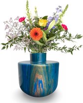 ORGNL Art Design - Handbeschilderde design vaas - 25x26 cm - kleurrijk