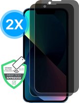 2x Privacy Screenprotector - Geschikt voor iPhone 13 Pro -Screen Protector - Plakgarantie