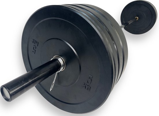 Olympische halterstang voor krachttraining Hop-Sport 89kg stang en gewichten