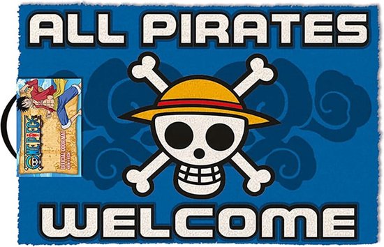 One Piece - "All Pirates Welcome" Deurmat 40x60cm