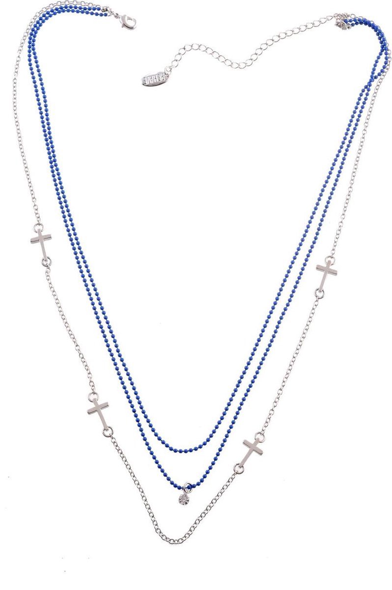 Behave Korte ketting 3rijen kruis