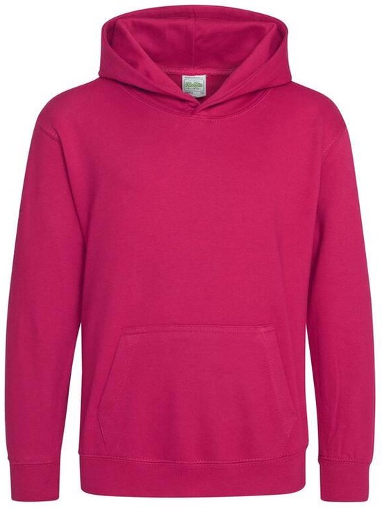 Just Hoods Kids Hoodie Hot Pink Maat 9/11 (L)