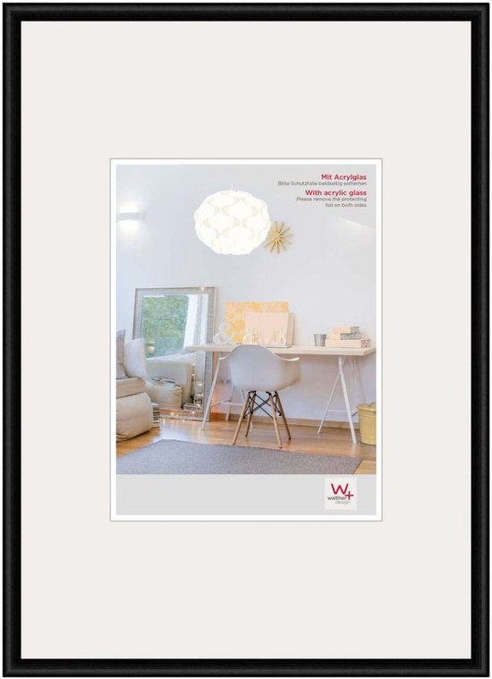 Walther New Lifestyle - Kunststof lijst - Fotoformaat 29,7x42 cm (DIN A3) - Zwart