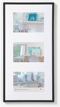 Walther New Lifestyle - Kunststof lijst - Fotoformaat 3x 10x15 cm - Zwart