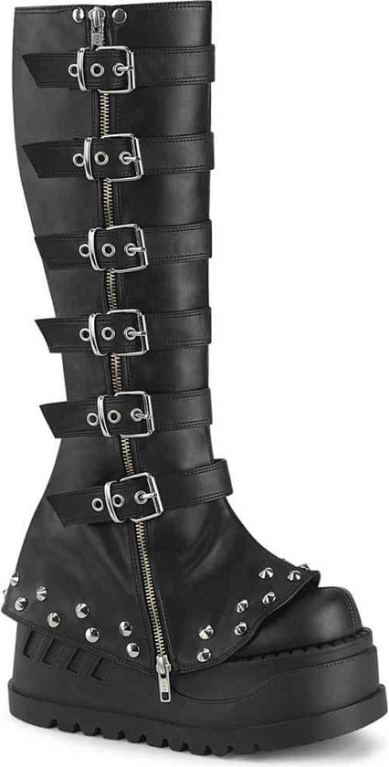 DemoniaCult - STOMP-223 Plateau Laarzen - US 11 - 41 Shoes - Zwart