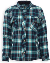 Bores Female Lumberjack Premium Damen Jacke Hemd in Holzfäller Optik Blue-2XS