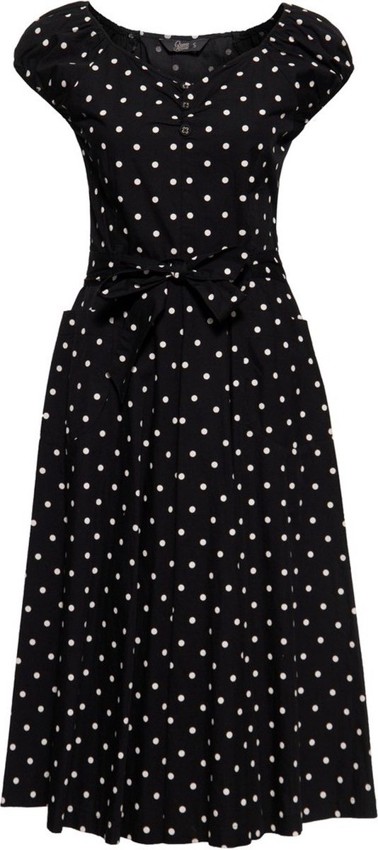 Queen Kerosin Damen Swing Kleid Schwarz-M