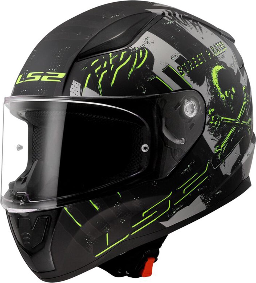 LS2 Helm Rapid II FF353 Pirates mat titanium maat XXL