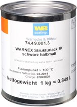 Warnex Structuurlak 1 kg zwart - Luidspreker componenten accessoires