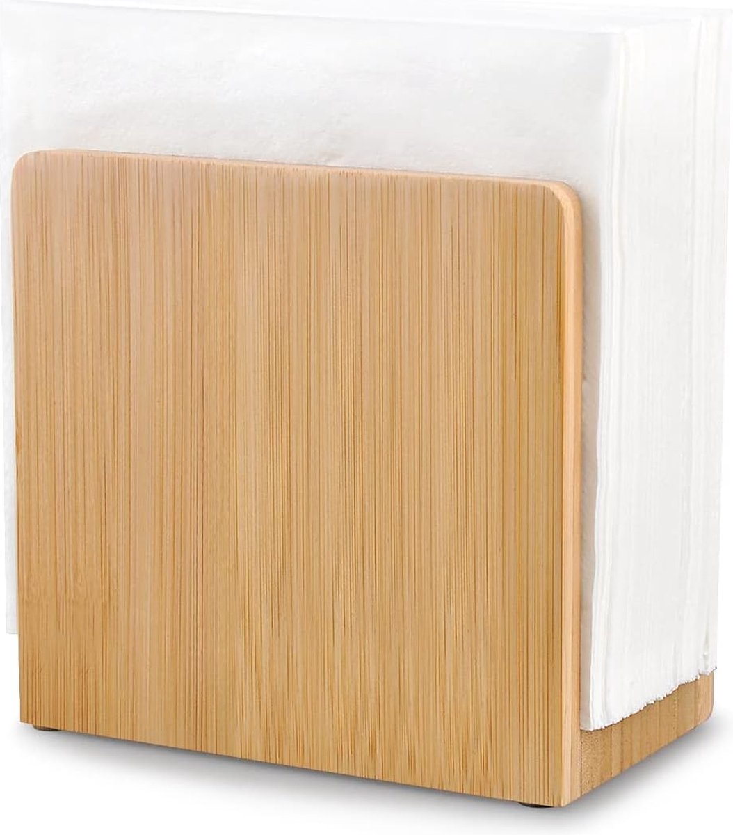Vintage houten brievenstandaard / servettenhouder - | vintage en retro winkel