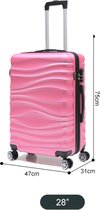 Koffer Traveleo Babij ABS04 Roze maat XL