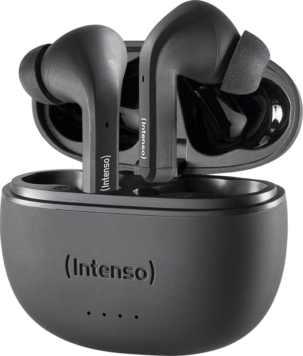(Intenso) Buds T300A True Wireless (TWS) Bluetooth in-ear headphones met actieve ruisonderdrukking (ANC) - zwart (3720300)