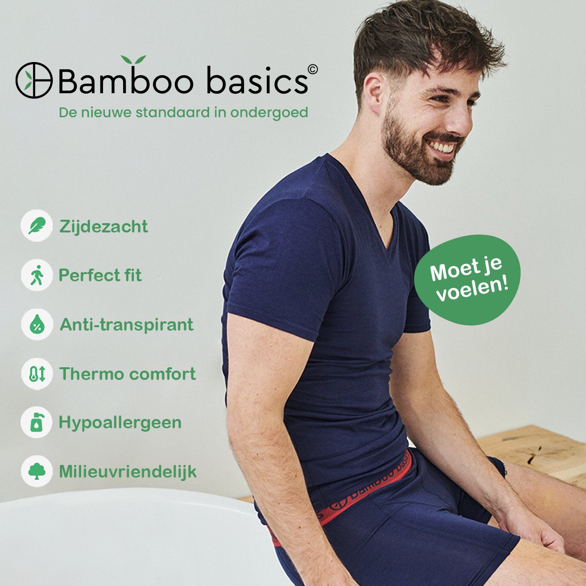 Comfortabel & Zijdezacht Bamboo Basics Max Daily - Bamboe Compressiesokken Heren / Dames - Zwart