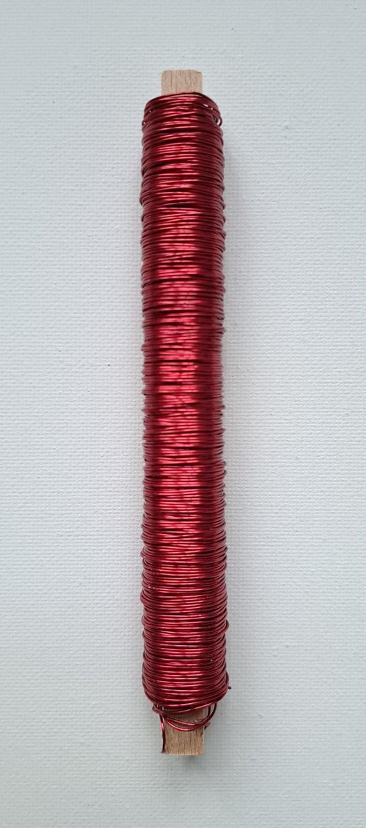 Wikkeldraad - 1 Stuks - Rood - 0.50 mm - 50 m - 100 g - Kerst - Krans - Pasen - IJzerdraad - WIK-003 Wikkeldraad - 1 Stuks - Rood - 0.50 mm - 50 m - 100 g - Kerst - Krans - Pasen - IJzerdraad - WIK-003 - Image 1