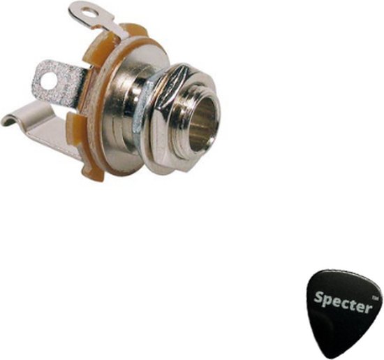 Musiclily Pro 6.35mm Mono Output Jack 2 Pole for Electric Guitar and Bass, Gold