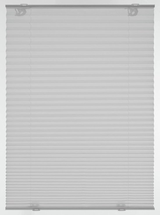 Solo Roof Window Pleated Blind, No Drilling Required, with Suction Cups, Opaque Folding Roller Blind, Includes All Mounting Parts, 59.3 x 100 cm, Grey