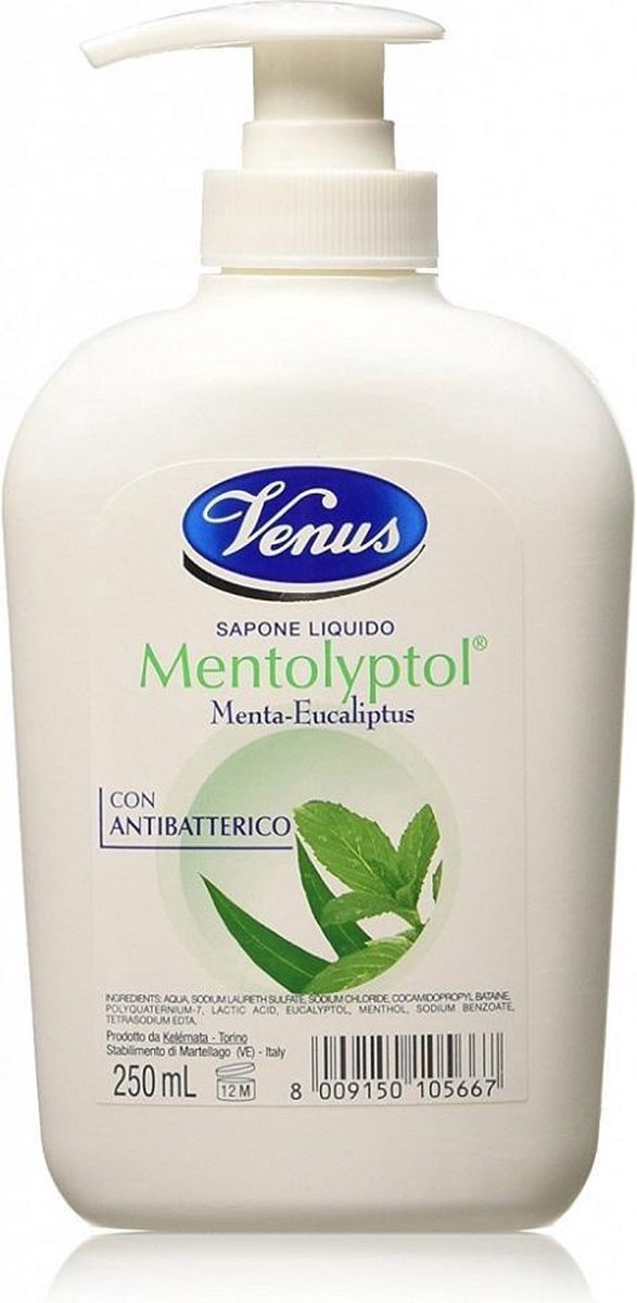 Venus Handzeep Pomp Antibacteriele Munt & Eucalyptus - 12x250ml