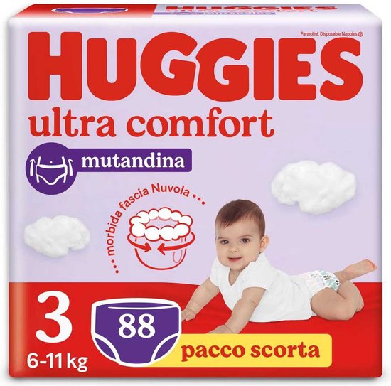 Huggies luiers maat 6, 102 stuks (3 x 34) luiers kop