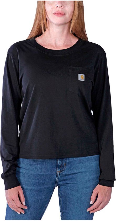 Carhartt Damen Lightweight L/S Pocket T-Shirt Black-S