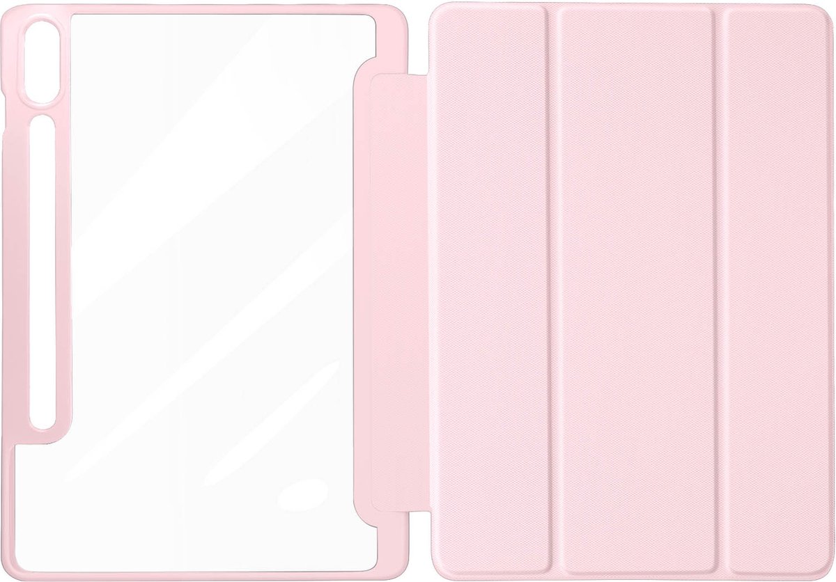 Dux Ducis - Tablet hoes geschikt voor Samsung Galaxy Tab S9 FE Plus (2023) - Domo Book Case - Auto Wake/Sleep functie - Roze