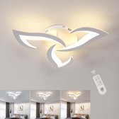 Goeco plafonnière - Plafondlamp LED - Dimbare -afstandsbediening - Plafond licht - Φ58CM - 35W - Wit