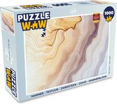 Puzzel Marmer - Textuur - Zandsteen - Goud - Marmerlook - Legpuzzel - Puzzel 1000 stukjes volwassenen