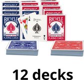 Bicycle - papier - cartes de poker - index 2 - 12 paquets