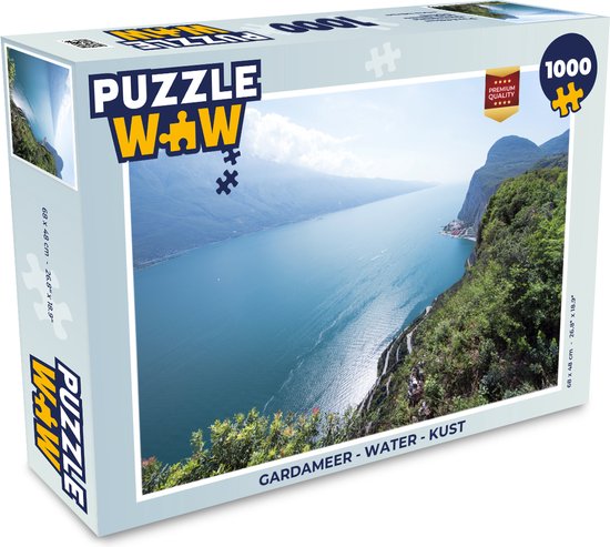 Foto: Puzzel gardameer water kust legpuzzel puzzel 1000 stukjes volwassenen