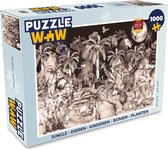 Puzzel Jungle - Dieren - Kinderen - Bomen - Planten - Legpuzzel - Puzzel 1000 stukjes volwassenen
