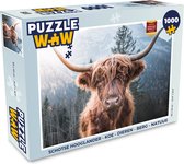 Puzzel Schotse hooglander - Koe - Dieren - Berg - Natuur - Legpuzzel - Puzzel 1000 stukjes volwassenen