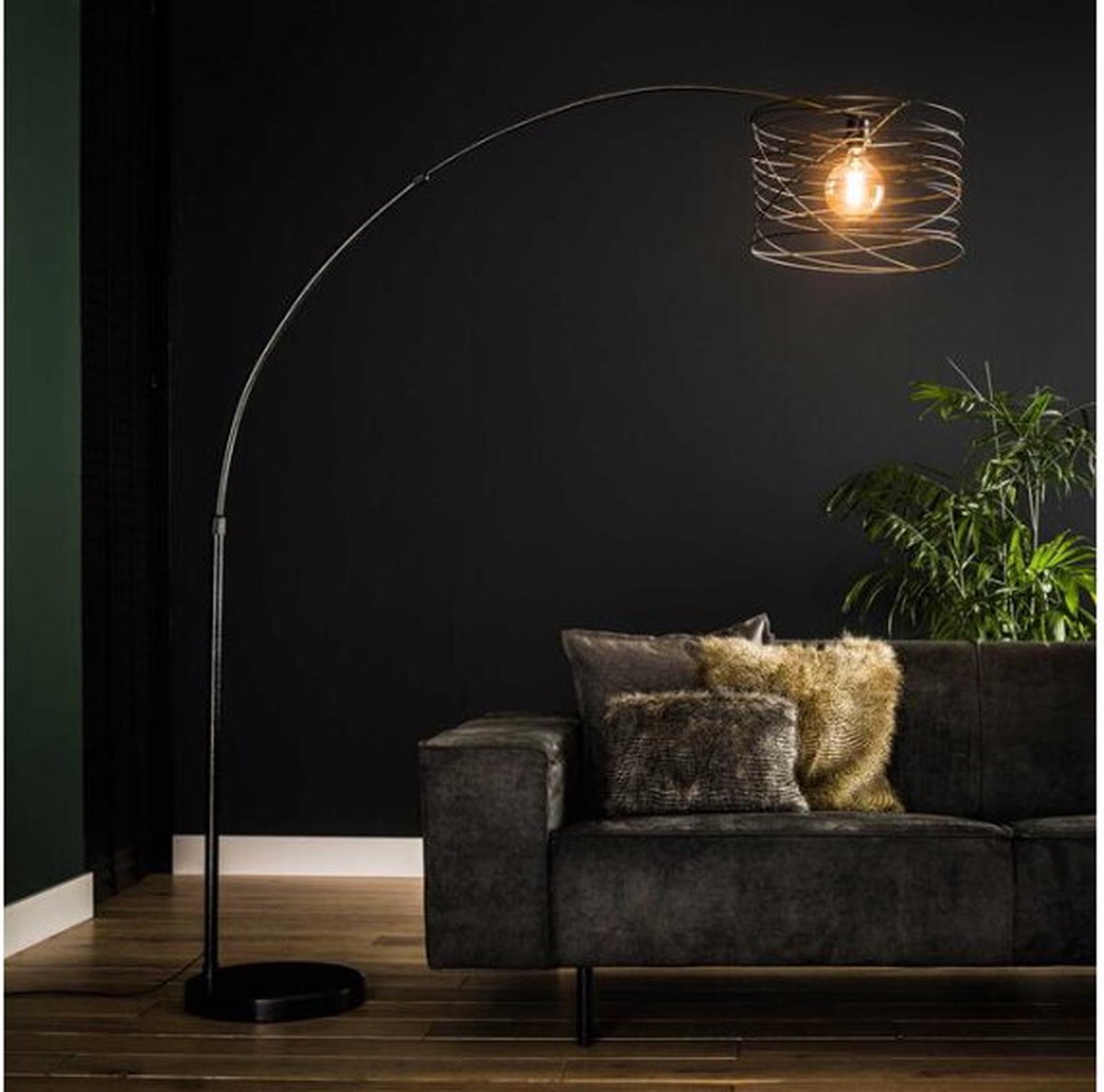 Booglamp Ø45 curl - Charcoal
