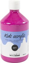 Acrylverf Mat, roze, 500 ml/ 1 fles