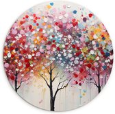 WallCircle - Cercle mural 90x90 - Art - Arbres - Nature - Acryl - Tableaux ronds salon - Plaque murale ronde - Cercle de Décoration murale murale - Décoration de chambre intérieure - Décoration murale cercle mural - Accessoires de maison